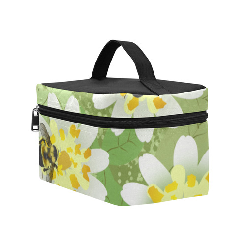 Bees and Clover Flowers Cosmetic Bag/Large (Model 1658)