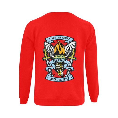 Torch Modern Red Gildan Crewneck Sweatshirt(NEW) (Model H01)