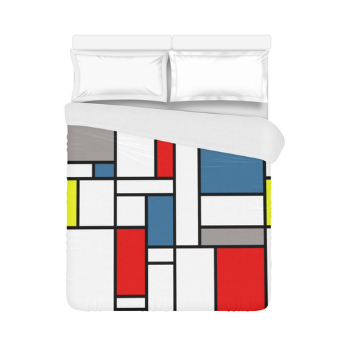 Mondrian style design Duvet Cover 86"x70" ( All-over-print)
