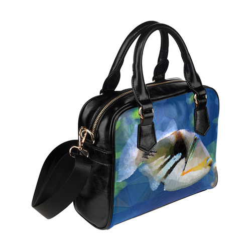 Reef Fish Low Poly Geometric Polygon Art Shoulder Handbag (Model 1634)