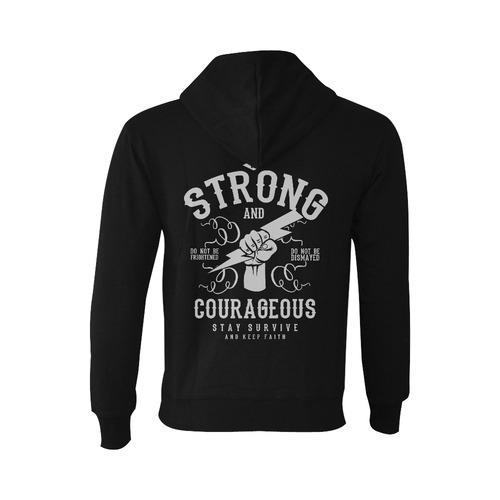 Strong and Courageous Black Oceanus Hoodie Sweatshirt (NEW) (Model H03)