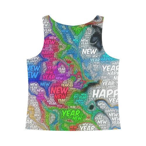 WordArt Happy new Year by FeelGood All Over Print Tank Top for Women (Model T43)