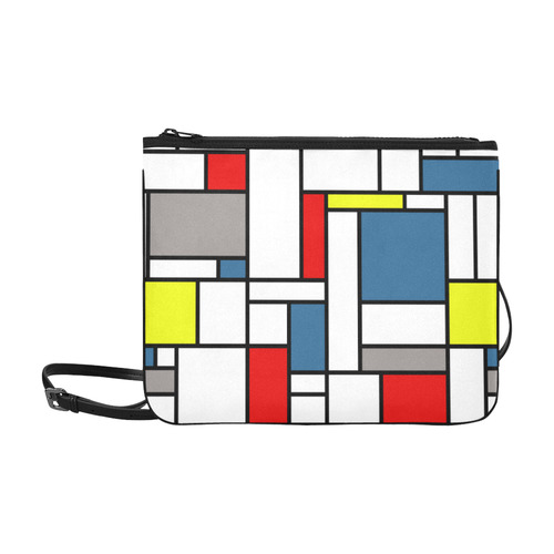 Mondrian style design Slim Clutch Bag (Model 1668)