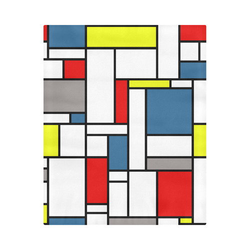 Mondrian style design Duvet Cover 86"x70" ( All-over-print)