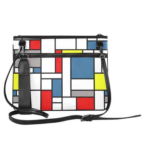 Mondrian style design Slim Clutch Bag (Model 1668)