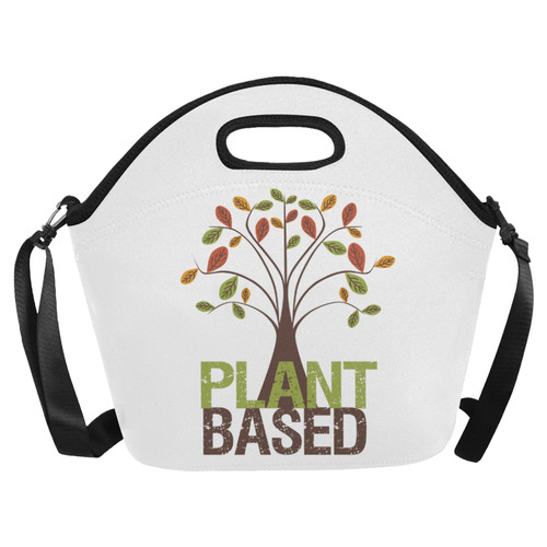 Plant Based Tree Lunch Bag Neoprene Lunch Bag/Large (Model 1669)