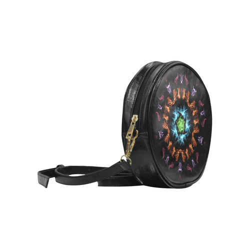 Sacred Flames Round Sling Bag (Model 1647)