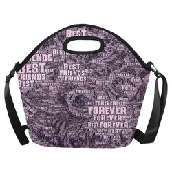 WordArt best friends by FeelGood Neoprene Lunch Bag/Large (Model 1669)