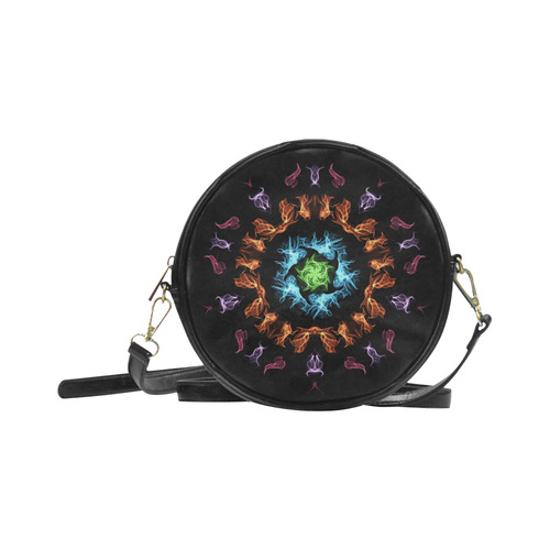 Sacred Flames Round Sling Bag (Model 1647)