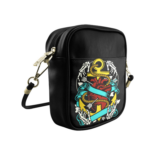 Heart And Anchor Modern Sling Bag (Model 1627)