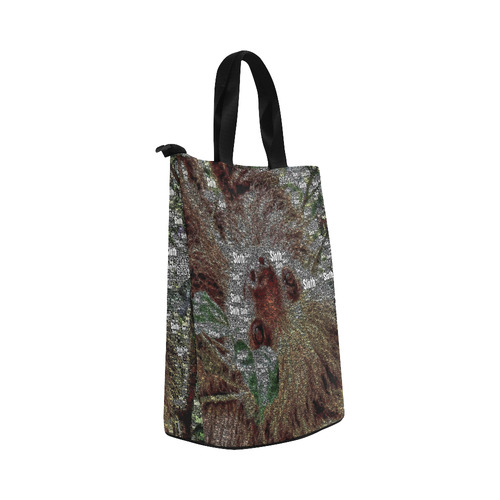 WordArt Sloth by FeelGood Nylon Lunch Tote Bag (Model 1670)