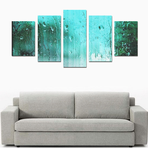 Rain drops, water drops Canvas Print Sets D (No Frame)