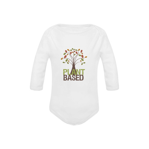 Plant Based Tree Onesie Baby Powder Organic Long Sleeve One Piece (Model T27)