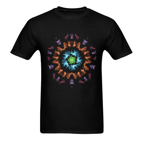 Sacred Flames Front Men's T-Shirt in USA Size (Two Sides Printing)