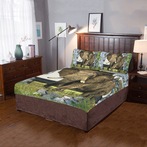 African elephant 3-Piece Bedding Set