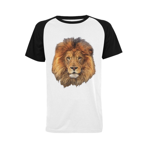 Male Lion of Africa Men's Raglan T-shirt Big Size (USA Size) (Model T11)