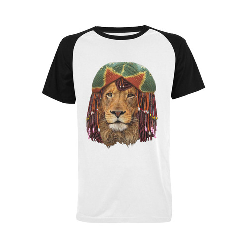 lion retaferian Men's Raglan T-shirt Big Size (USA Size) (Model T11)