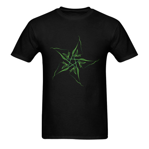 Earth Leaf Penticle Front Men's T-Shirt in USA Size (Two Sides Printing)