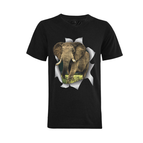 elephant for a Tshirt Men's V-Neck T-shirt  Big Size(USA Size) (Model T10)