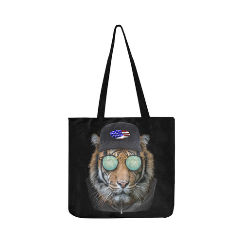 Dressed up Bengal Tiger Reusable Shopping Bag Model 1660 (Two sides)