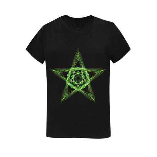 Earth Star Front Women's T-Shirt in USA Size (Two Sides Printing)