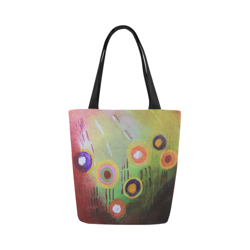 Flowers Abstract Canvas Tote Bag (Model 1657)