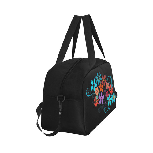 Travel Weekend Bag Colorful Flowers Fitness Handbag (Model 1671)