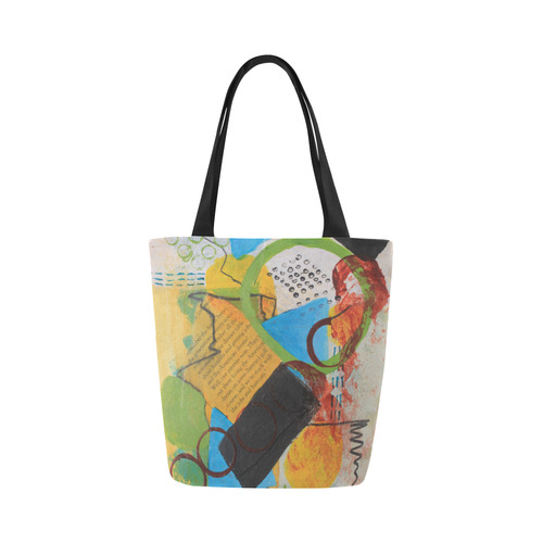 Messy Circles Canvas Tote Bag (Model 1657)