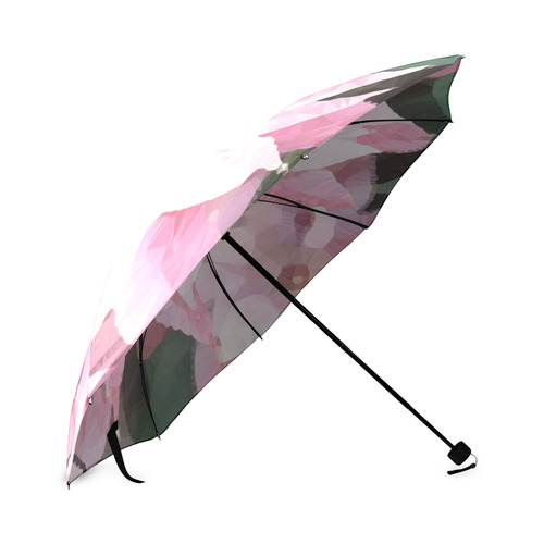 Floral Pink Poinsettia Low Polygon Art Foldable Umbrella (Model U01)