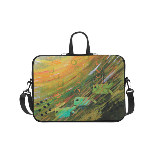 Fish in a Green Sea Laptop Handbags 17"