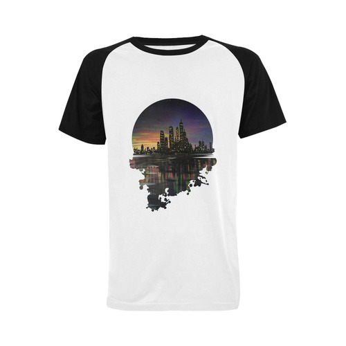 City Lights Men's Raglan T-shirt (USA Size) (Model T11)