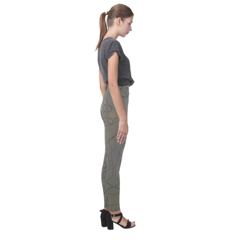 Abstract 8 brown Cassandra Women's Leggings (Model L01)