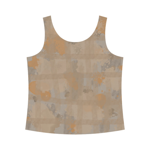 Orange Watercolor All Over Print Tank Top for Women (Model T43)