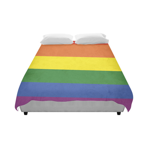 Stripes with rainbow colors Duvet Cover 86"x70" ( All-over-print)