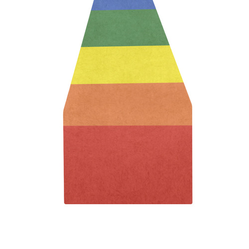 Stripes with rainbow colors Table Runner 16x72 inch