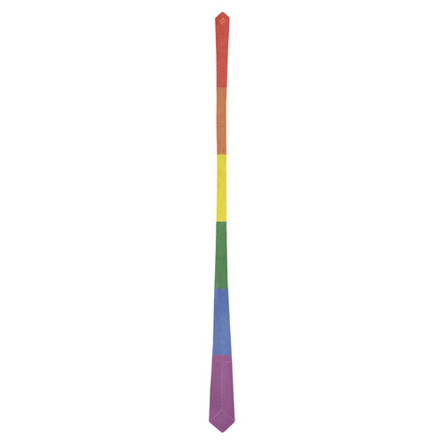 Stripes with rainbow colors Classic Necktie (Two Sides)