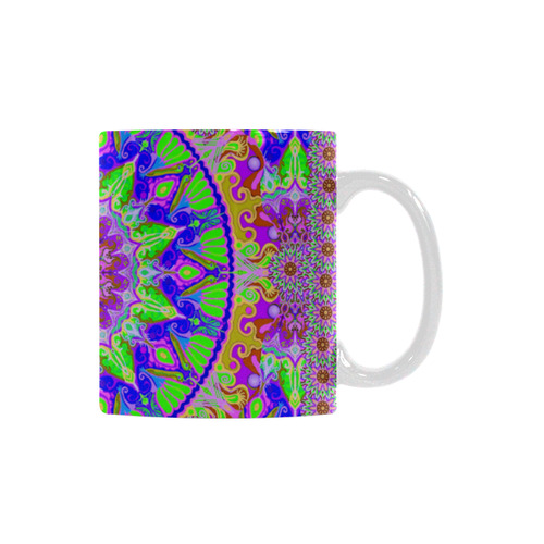 boho mandala purple White Mug(11OZ)