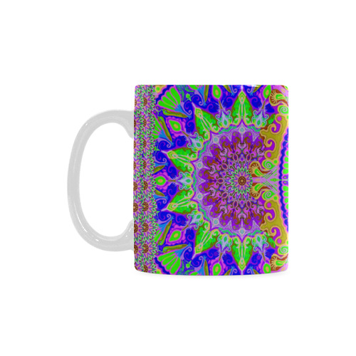 boho mandala purple White Mug(11OZ)