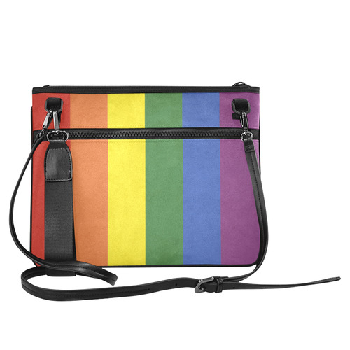 Stripes with rainbow colors Slim Clutch Bag (Model 1668)