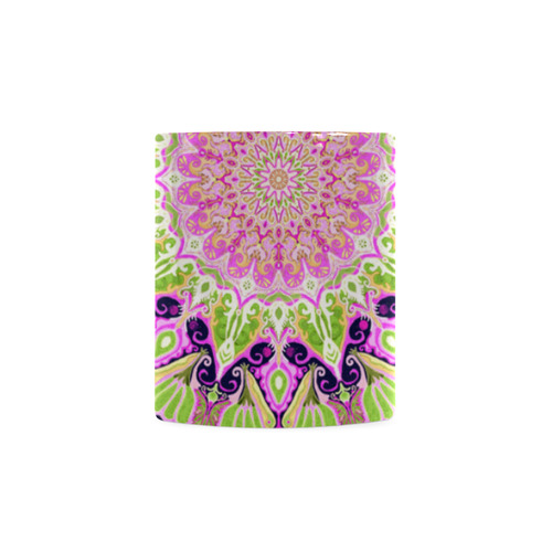 boho mandala purple green White Mug(11OZ)