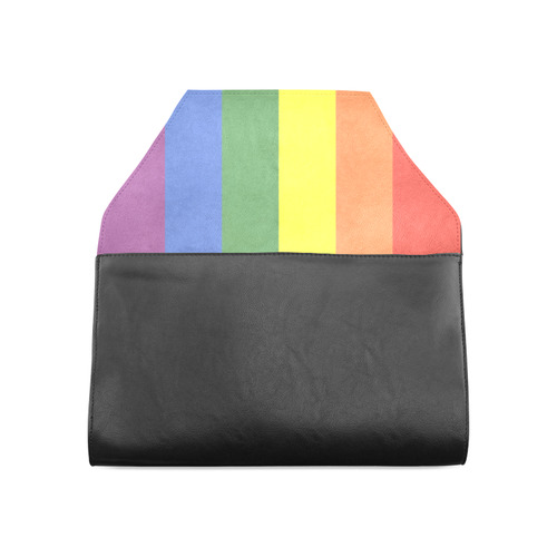 Stripes with rainbow colors Clutch Bag (Model 1630)