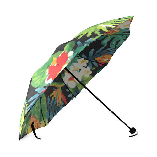 Tropical Pineapple Floral Low Polygon Art Foldable Umbrella (Model U01)