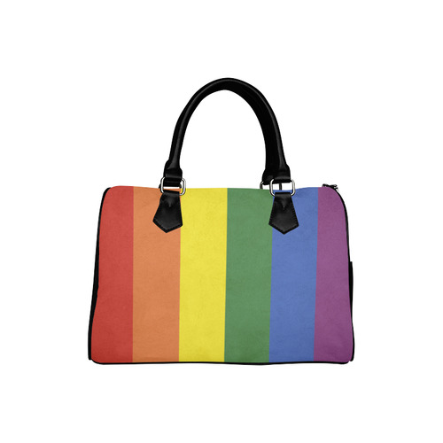 Stripes with rainbow colors Boston Handbag (Model 1621)