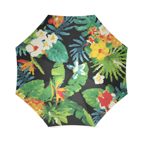 Tropical Pineapple Floral Low Polygon Art Foldable Umbrella (Model U01)