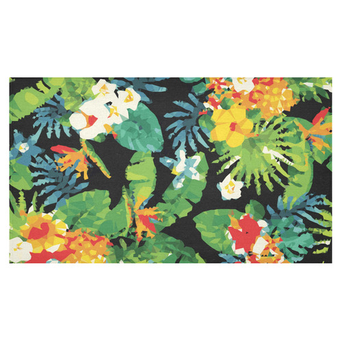 Tropical Pineapple Floral Low Polygon Art Cotton Linen Tablecloth 60"x 104"
