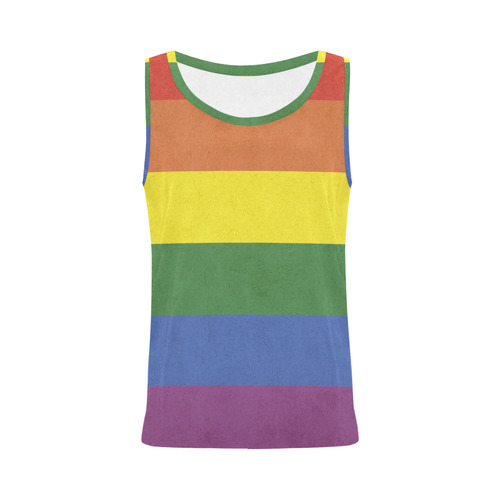 Stripes with rainbow colors All Over Print Tank Top for Women (Model T43)