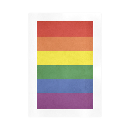 Stripes with rainbow colors Art Print 16‘’x23‘’