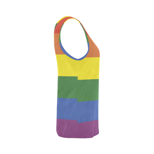 Stripes with rainbow colors All Over Print Tank Top for Women (Model T43)