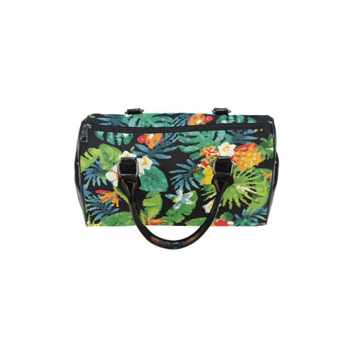 Tropical Pineapple Floral Low Polygon Art Boston Handbag (Model 1621)