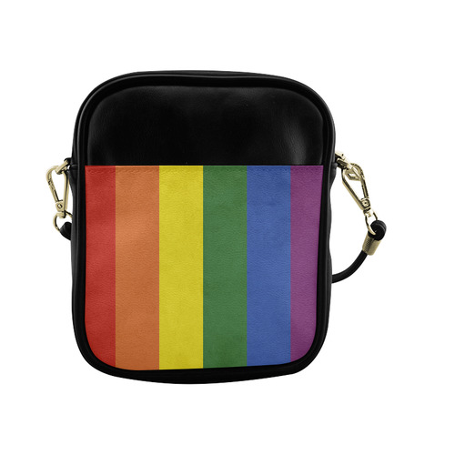 Stripes with rainbow colors Sling Bag (Model 1627)